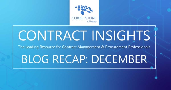 CobbleStone Software presents its December 2020 blog recap.